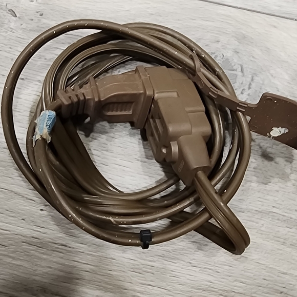 Three - 6 Foot Power Cords - White, Brown, Black - Picture 2 of 10